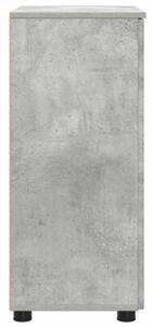 Nowoczesna wolnostojąca szafka łazienkowa w kolorze betonowego szarego z 2 drzwiami, 60x35x80 cm