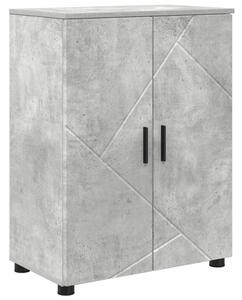 Nowoczesna wolnostojąca szafka łazienkowa w kolorze betonowego szarego z 2 drzwiami, 60x35x80 cm