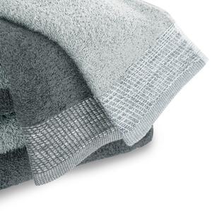 Ręcznik kąpielowy Bawełniany z bordiurą Ciemno Szary MANDI-30x50 cm