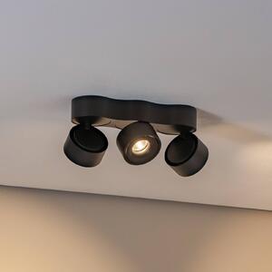 Lampa sufitowa LED Rotari Arcchio, możliwość ściemniania, czarny, salon / jadalnia, aluminium, nowoczesny