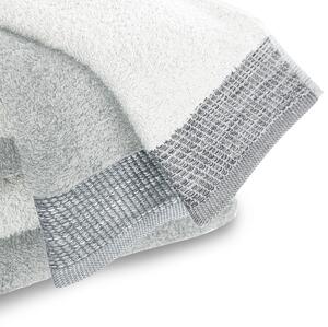 Zestaw ręczników kąpielowych z bordiurą Biały i Popielaty MANDI