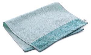 AmeliaHome - Ręcznik Kąpielowy Bawełniany z ozdobną bordiurą Jasnoniebieski CREA-30x50 cm