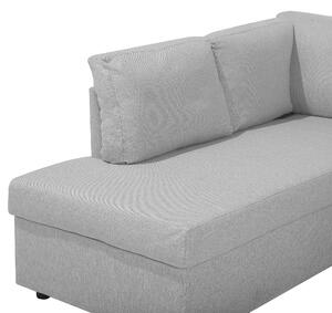 Sofa rozkładana w kształcie litery U narożnik z pojemnikami jasnoszary Karrabo Beliani