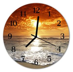 Zegar ścienny okrągły Morze Plaża