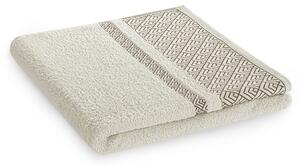 Ręcznik kąpielowy Bawełniany z bordiurą Beżowy DESSIN-30x50 cm