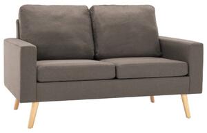 Sofa, 2-osobowa kolor taupe, tapicerowana tkaninÄ