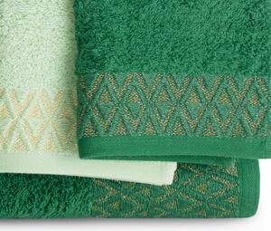 Zestaw ręczników kąpielowych Bawełnianych ze złotym zdobieniem Pistacjowy i Zielony MIDAL