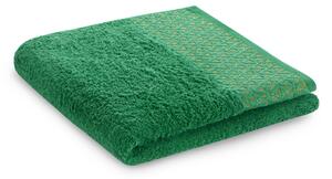 Ręcznik kąpielowy Bawełniany ze złotym zdobieniem Zielony MIDAL-30x50 cm