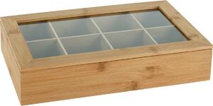EH Drewniane pudełko na torebki herbaty Natural