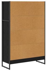 Szafka na książki czarny dąb 80 x 30 x 121 cm