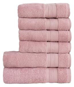 Stanex Zestaw ręczników MEXICO stary róż, 4 szt. 50 x 100 cm, 2 szt. 70 x 140 cm
