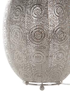 Lampa podłogowa stojąca srebrna metalowa 30 cm okrągła lampion Maringa Beliani
