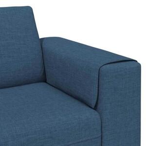 Nowoczesna sofa z podÅokietnikami i ottomanami w kolorze niebieskim, 4-osobowa