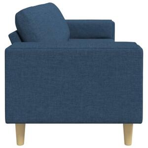 Nowoczesna sofa z podÅokietnikami i ottomanami w kolorze niebieskim, 4-osobowa