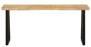 Ławka z naturalną krawędzią drewna, 105 cm, lite drewno mango