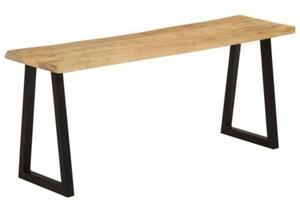 Ławka z naturalną krawędzią drewna, 105 cm, lite drewno mango