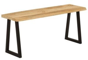 Ławka z naturalną krawędzią drewna, 105 cm, lite drewno mango