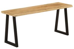 Ławka z naturalną krawędzią drewna, 105 cm, lite drewno mango
