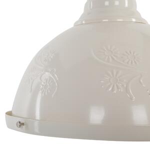 Lampa wisząca biała retro metalowy klosz 32 cm Didessa Beliani