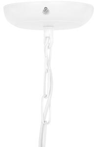 Ozdobna lampa wisząca ażurowa metalowa biała żyrandol nowoczesna Chelif Beliani