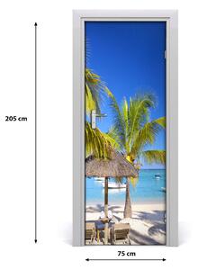 Naklejka fototapeta na drzwi Tropikalna plaża