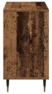 Nowoczesna szafka łazienkowa z drewna z lustrem, wisząca, kolor stare drewno, 80 x 33 x 60 cm