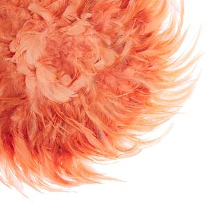 Dekoracja ścienna pióra naturalne 40 cm koralowa styl boho Juju Beliani