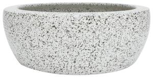 Umywalka nablatowa, szara, okrągła, Φ41x14 cm, ceramiczna