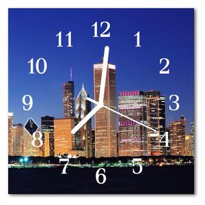 Zegar ścienny kwadrat Miasto budynki