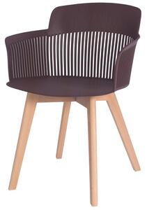 Głębokie stylowe krzesło fotel IMPERIA - brązowe