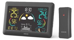 Sencor Sencor - Stacja meteorologiczna z kolorowym wyświetlaczem LCD i budzikiem 5V 3xAA + 2xAA FT1027