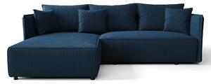 Granatowa Sofa Narożna Z Funkcją Spania T3-B49