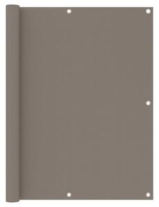 Parawan balkonowy, kolor taupe, 120x500 cm, tkanina oxford