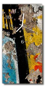 Zegar Szklany Pionowy Popękana ściana kolorowy