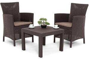 Krzesło fotel ogrodowy IOWA rattan style - brązowy 1 szt