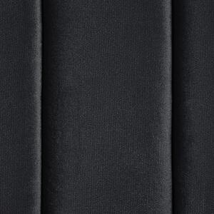 Sofa 3-osobowa czarna tapicerowana welurowa ozdobne przezroczyste nóżki Arvika Beliani