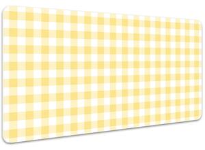 Żółta geometryczna krata Podkładka na biurko z nadrukiem Żółta geometryczna krata