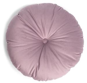 Okrągła poduszka welurowa OLIWIA 40 cm - pudrowy róż