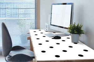 Czarne geometryczne kropki Podkładka na całe biurko Czarne geometryczne kropki