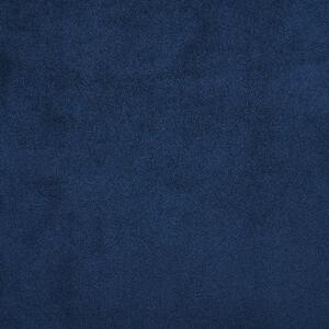Lewostronny welurowy szezlong z pojemnikiem niebieski glamour salon Luiro Beliani