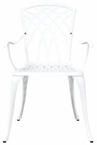 Zestaw mebli ogrodowych z aluminium odlewanego - stół i 6 krzeseł w tradycyjnym stylu