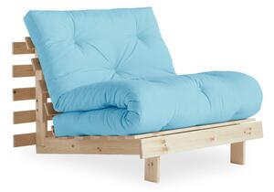 Fotel rozkładany Karup Design Roots Raw/Light Blue
