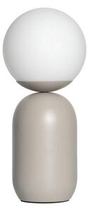 Lampa stołowa Notti szara - nowoczesna, mleczny klosz