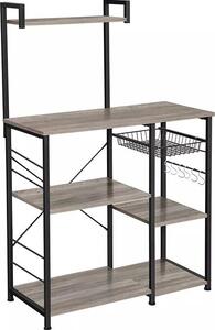 In And OutdoorMatch Industrialna szafka kuchenna Xavier - Organizer - Z półkami - Z haczykami - 90 x 40 x 132 cm