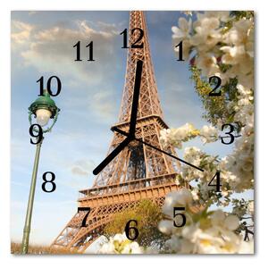 Zegar ścienny kwadrat Wieża eiffla w paryżu
