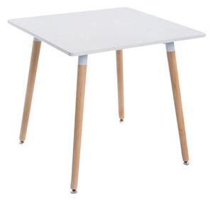 Stół In And OutdoorMatch Morven - 75x80x80cm - Matowa biel i kolory drewna - Stylowy design