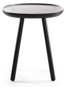 Czarny stolik z litego drewna EMKO Naïve, ø 45 cm
