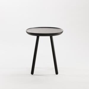 Czarny stolik z litego drewna EMKO Naïve, ø 45 cm
