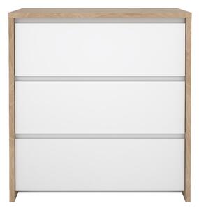 Biało-naturalna komoda w dekorze dębu 80x84x48 cm Next – Tvilum