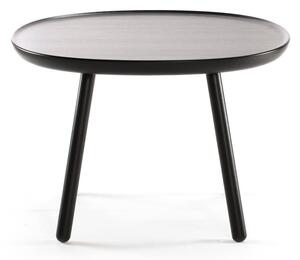 Czarny stolik z litego drewna EMKO Naïve, ø 64 cm